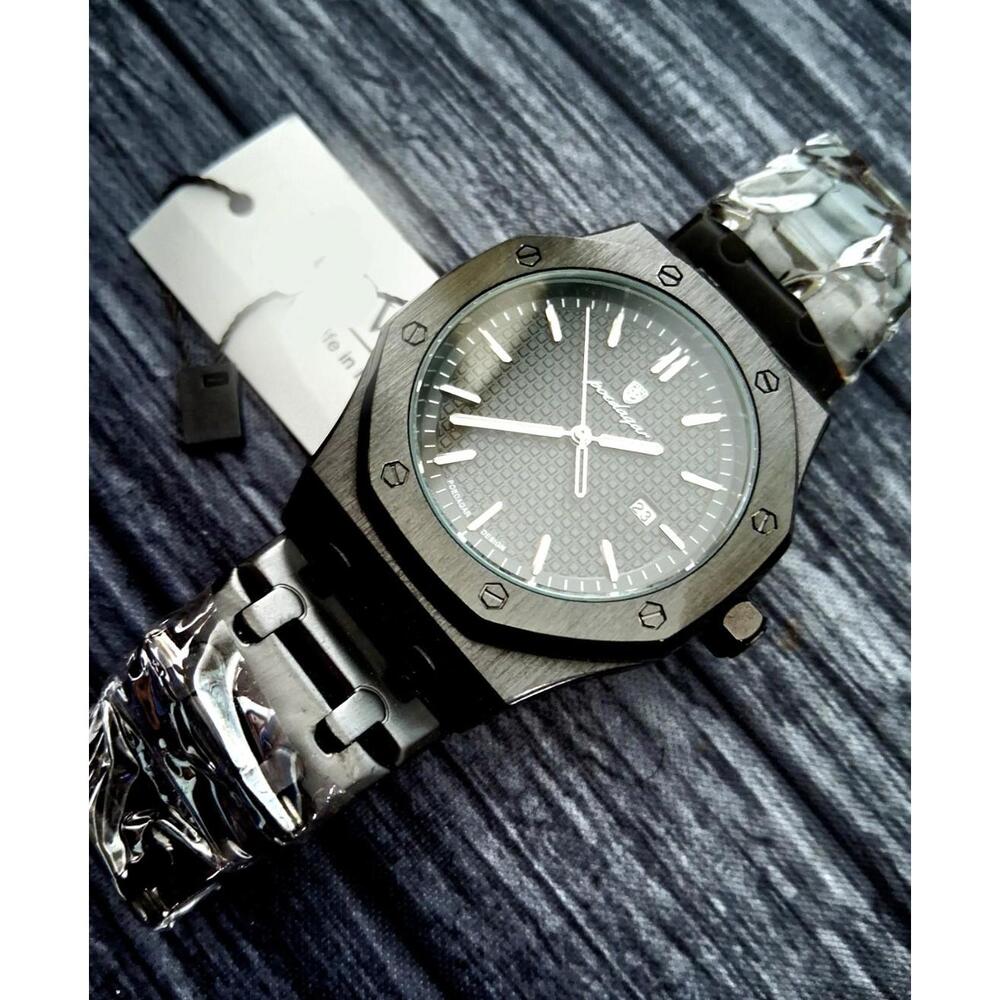 Rare Poedagar Black Sea Guilloché Dial Mens Dress Watch
